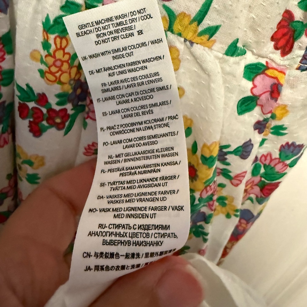 Boden Lillian Cotton Floral Midi Dress Size 16/18 - Picture 13 of 14